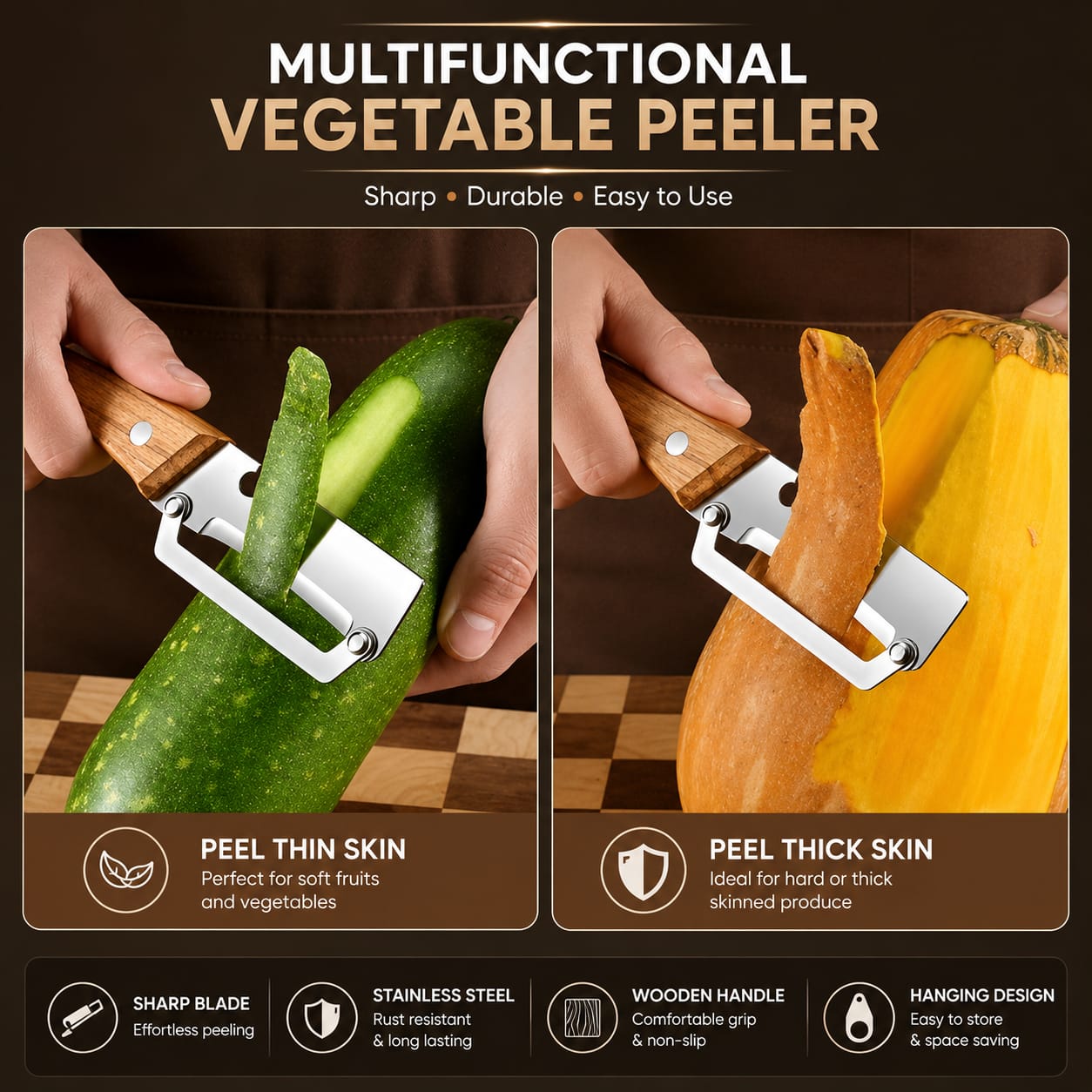 Multifunctional Vegetable Peeler – 3-in-1 Quick Prep Kitchen Tool