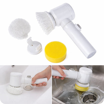 5-in-1 Electric Cleaning Brush – Handheld Power Scrubber for Kitchen & Bathroom