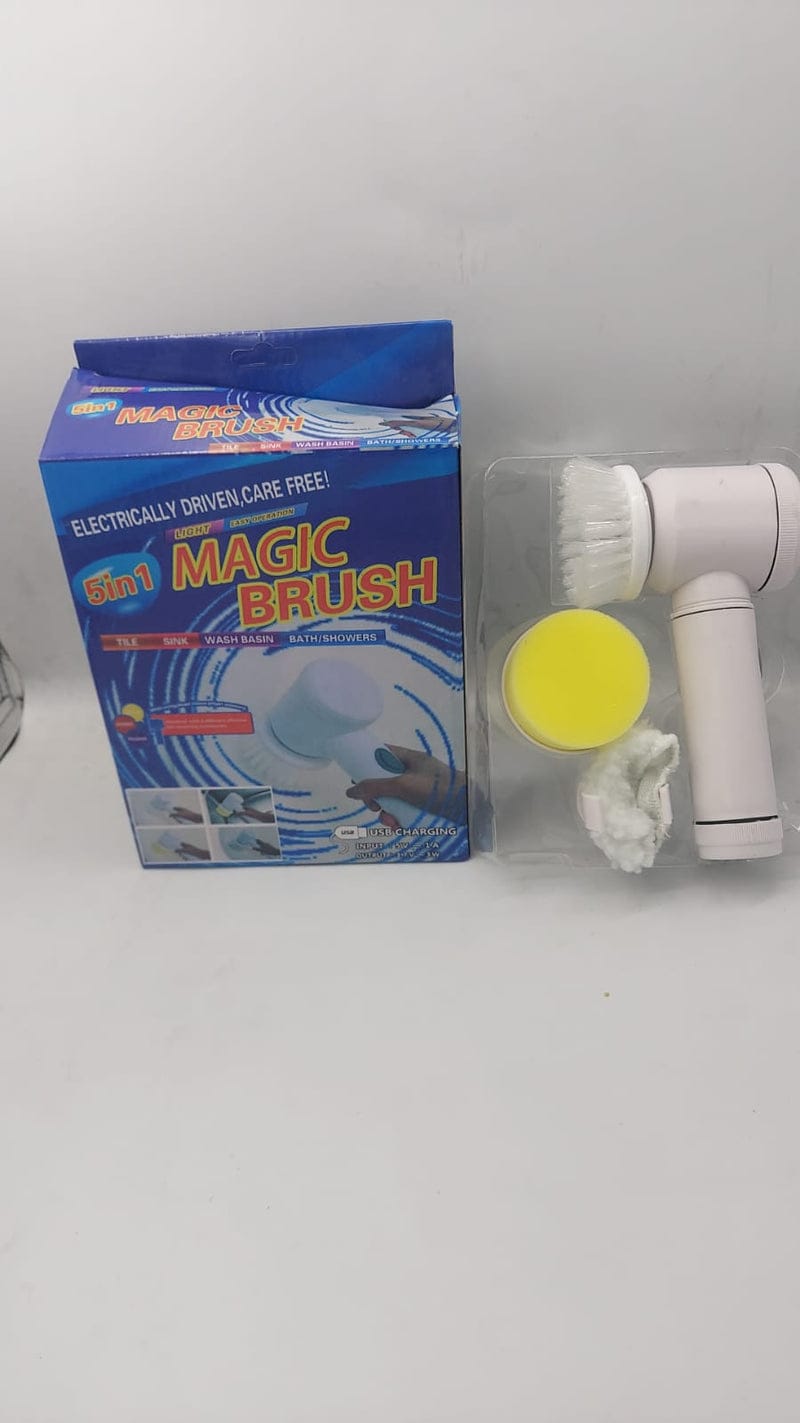 5-in-1 Electric Cleaning Brush – Handheld Power Scrubber for Kitchen & Bathroom