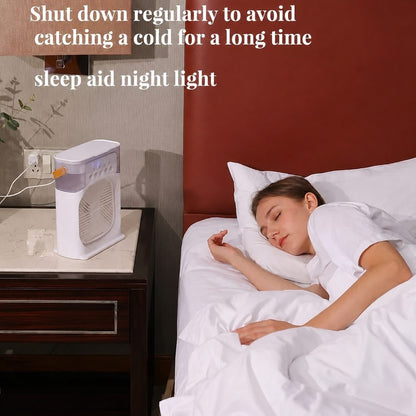 3-in-1 Portable Cooling Fan &amp; Humidifier with LED Night Light
