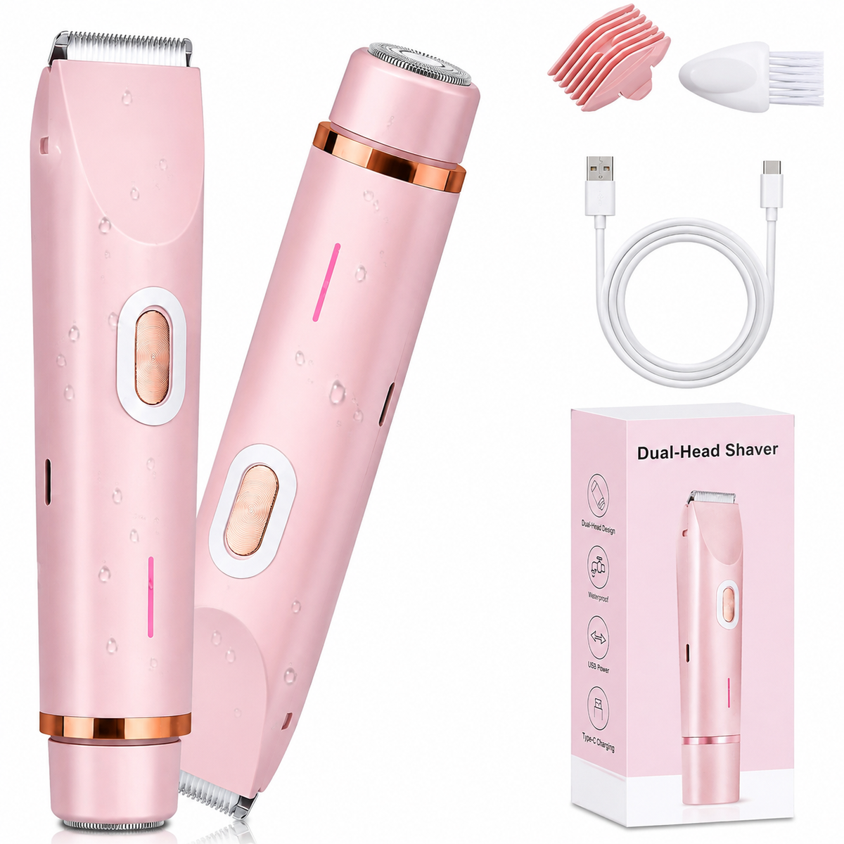 2-in-1 Dual Head Shaver for Women