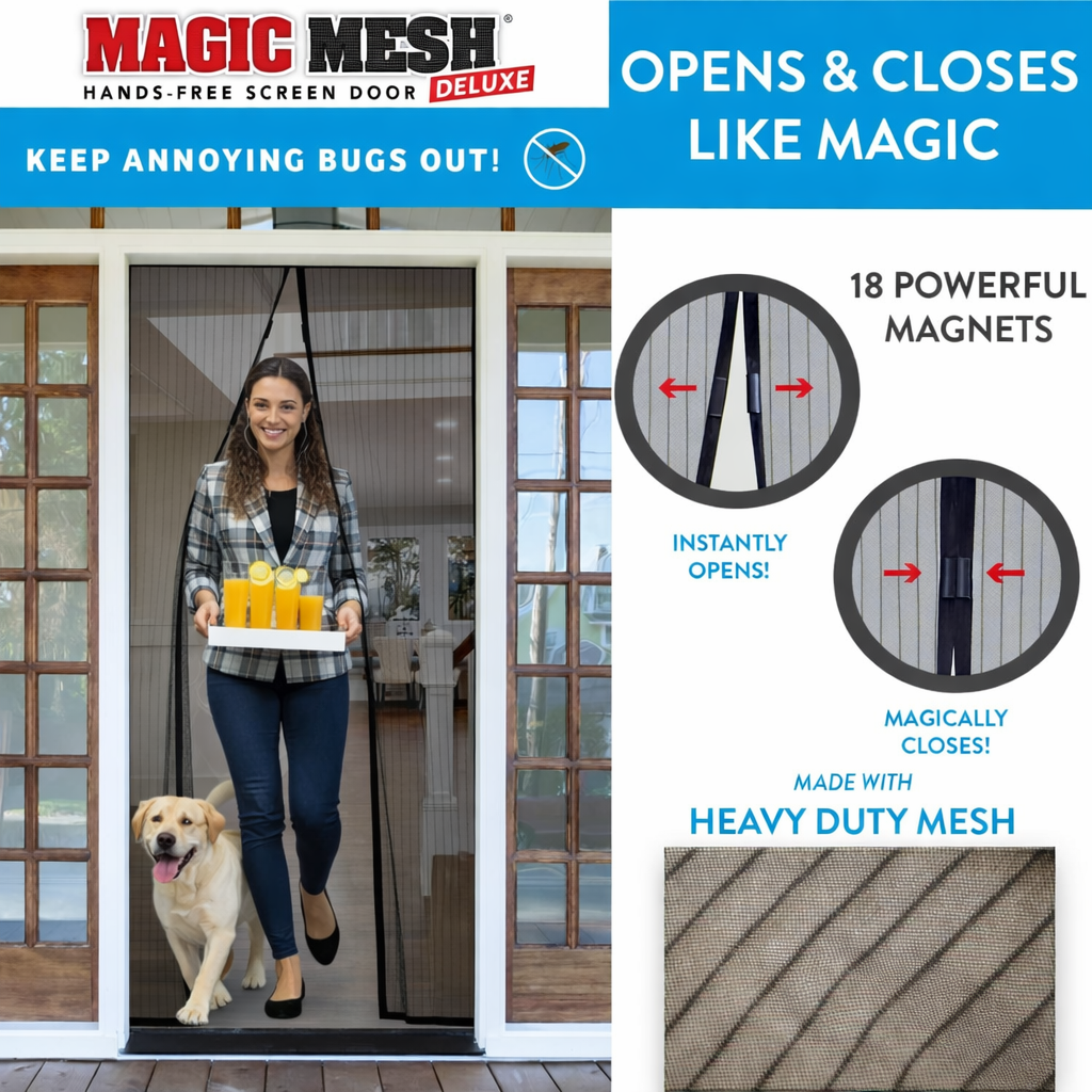𝐌𝐚𝐠𝐧𝐞𝐭𝐢𝐜 𝐒𝐜𝐫𝐞𝐞𝐧 𝐃𝐨𝐨𝐫 – 𝐇𝐚𝐧𝐝𝐬-𝐅𝐫𝐞𝐞 𝐄𝐧𝐭𝐫𝐲 & 𝐁𝐮𝐠 𝐏𝐫𝐨𝐭𝐞𝐜𝐭𝐢𝐨𝐧