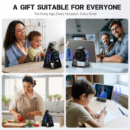 4-in-1 Wireless Induction Speaker with RGB Lights &amp; Phone Stand
